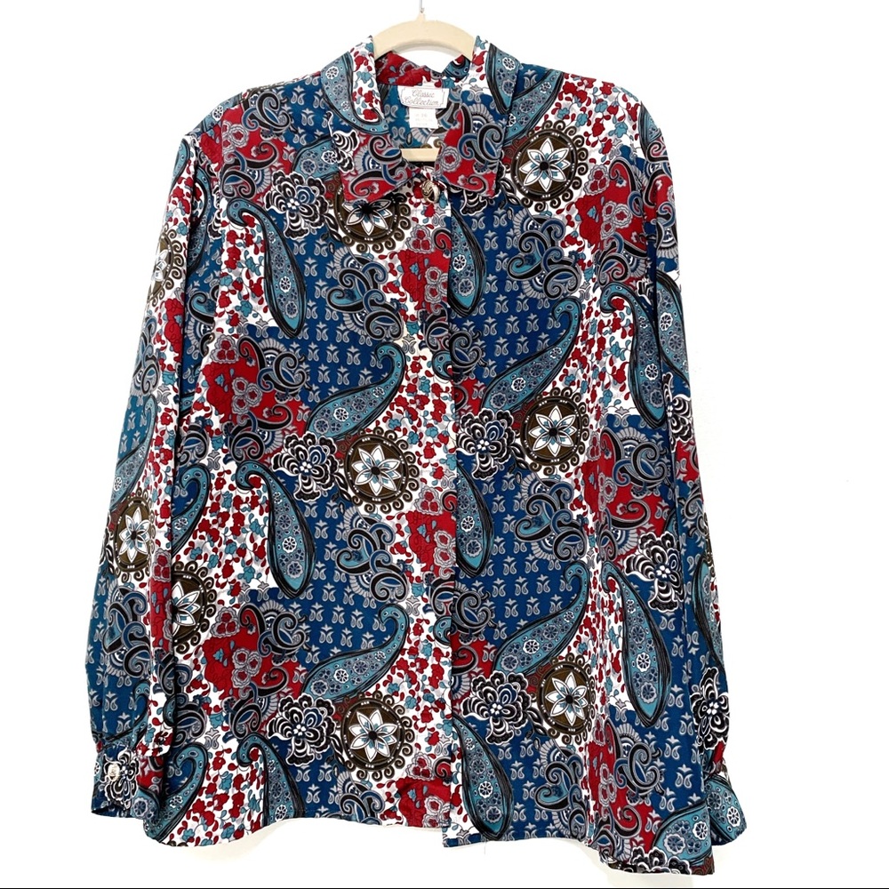 Vintage Classic Collection Paisley Floral Shirt